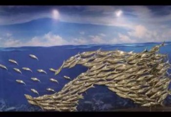 群魚(yú)雕塑廠家 水景動(dòng)物類 定制不銹鋼群魚(yú)雕塑