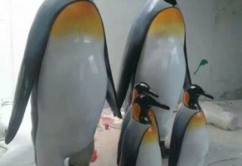仿真企鵝雕塑廠家 立式動(dòng)物小品 不銹鋼仿真企鵝雕塑
