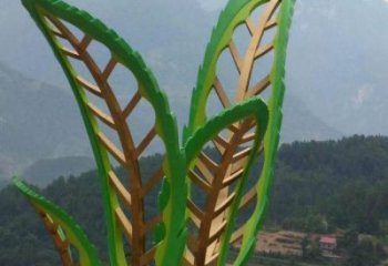 鏤空?qǐng)@林植物雕塑 不銹鋼樹葉雕塑廠家