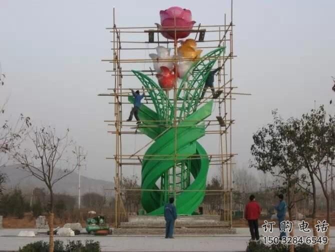 月季花樹(shù)雕塑廠家 烤漆不銹鋼園林雕塑 月季花樹(shù)雕塑廠家 烤漆不銹鋼園林雕塑