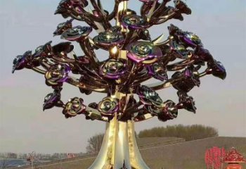 花樹(shù)雕塑廠家 園林不銹鋼花樹(shù)雕塑