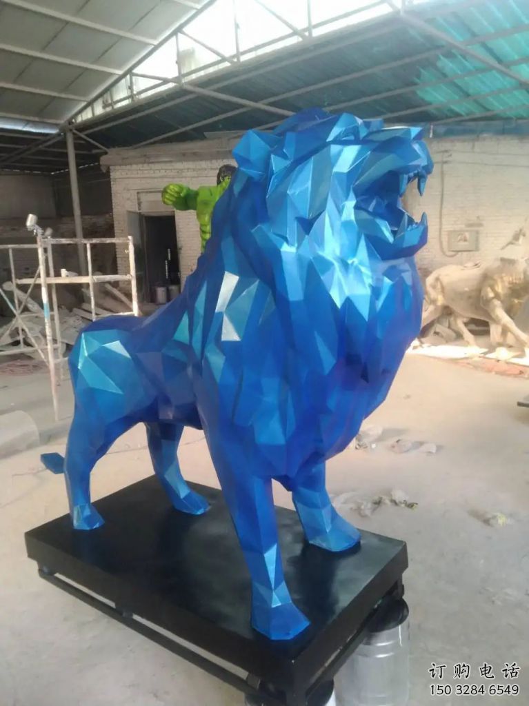 幾何獅子雕塑 不銹鋼幾何獅子雕塑 動物小品 幾何獅子雕塑 不銹鋼幾何獅子雕塑 動物小品