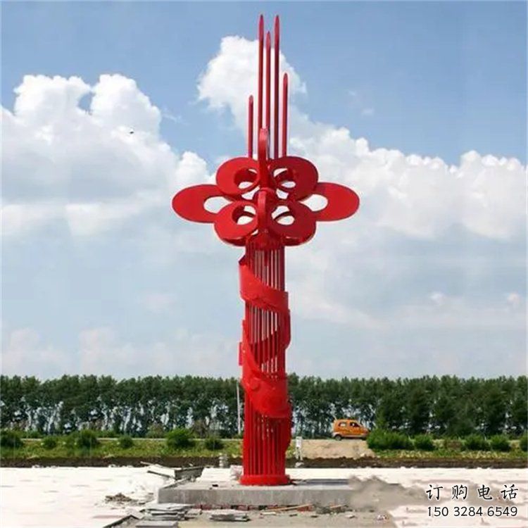 中國(guó)結(jié)雕塑 不銹鋼中國(guó)結(jié)雕塑 地標(biāo)藝術(shù)建筑