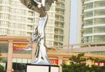女神雕塑 鏡面人物雕塑  大型翅膀女神雕塑廠(chǎng)家