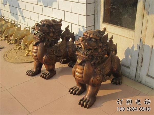 大門口獨角獸雕塑廠家 歐式賓館擺件 風景區(qū)仿古獨角獸雕塑