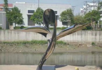 啞光飛鷹雕塑廠家 大型創(chuàng)意擺件 風(fēng)景區(qū)抽象飛鷹雕塑