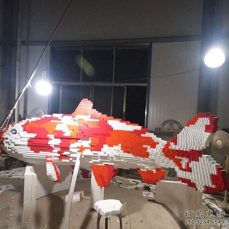 風(fēng)景區(qū)魚雕塑廠家 中式室內(nèi)擺件 大型彩繪魚雕塑