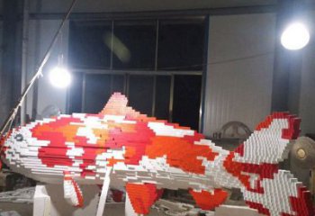 風(fēng)景區(qū)魚(yú)雕塑廠家 中式室內(nèi)擺件 大型彩繪魚(yú)雕塑