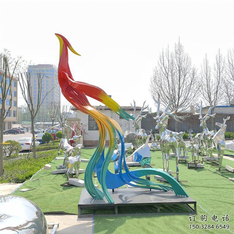 玄關(guān)飛鳥雕塑廠家 創(chuàng)意現(xiàn)代擺件 酒店別墅區(qū)飛鳥雕塑