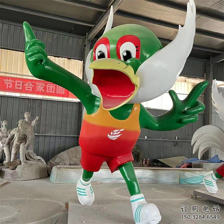 烤漆飛鳥雕塑廠家 戶外卡通擺件 廣場(chǎng)公園飛鳥雕塑