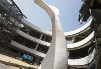 商場(chǎng)魚尾雕塑廠家 中式戶外小品 大型抽象魚尾雕塑