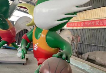 彩繪飛鳥(niǎo)雕塑廠家 卡通噴漆小品 草地抽象飛鳥(niǎo)雕塑