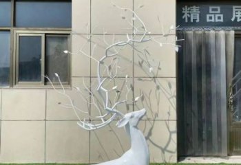 大門口鹿頭雕塑廠家 歐式賓館擺件 風景區(qū)現(xiàn)代鹿頭雕塑