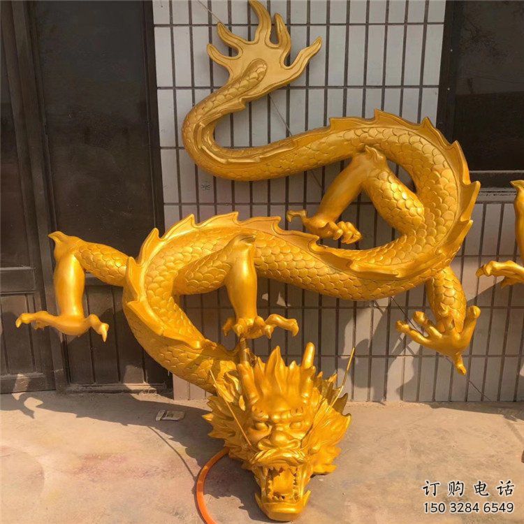 公園蛟龍雕塑廠家 中式烤漆小品 風(fēng)景區(qū)仿古蛟龍雕塑