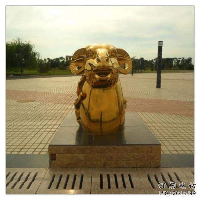 風景區(qū)十二生肖雕塑廠家 中式創(chuàng)意擺件 電鍍十二生肖雕塑