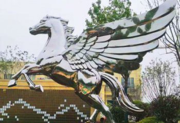 鏡面飛馬雕塑廠家 現(xiàn)代廣場(chǎng)擺件 游樂(lè)場(chǎng)異形飛馬雕塑