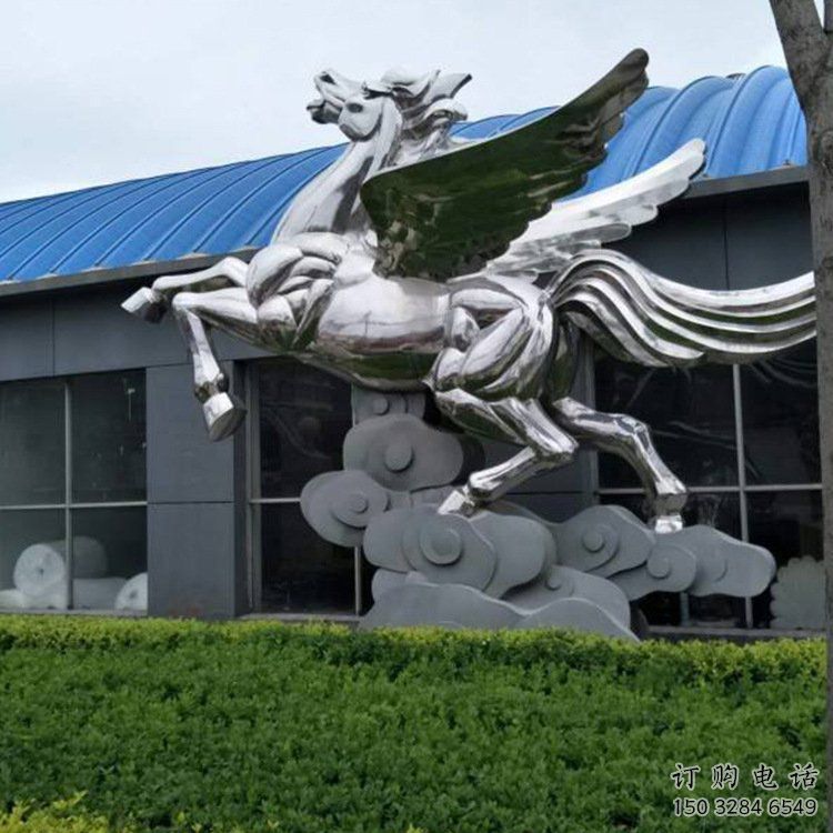 風景區(qū)飛馬雕塑廠家 中式室內擺件 歐式鏡面飛馬雕塑