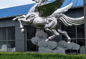 風景區(qū)飛馬雕塑廠家 中式室內(nèi)擺件 歐式鏡面飛馬雕塑