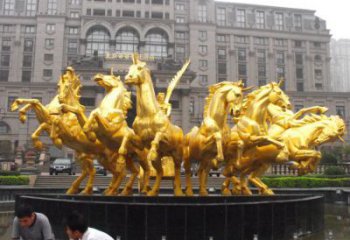 大門口金馬雕塑廠家 歐式賓館擺件 風(fēng)景區(qū)仿古金馬雕塑