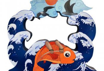 仿真鯉魚(yú)跳龍門(mén)雕塑廠(chǎng)家 大型廣場(chǎng)公園擺件 