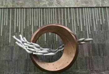 幾何魚躍龍門雕塑廠家 中式戶外創(chuàng)意擺件 