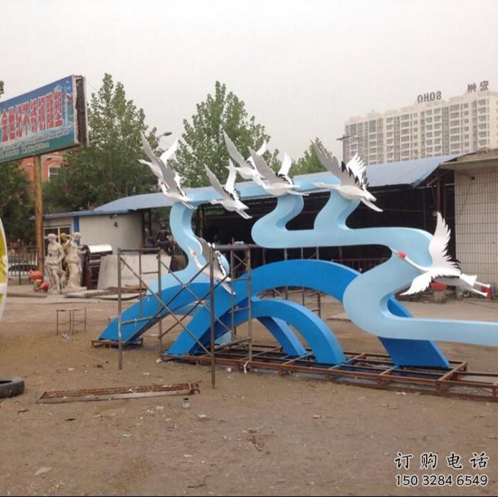 大門口海鷗雕塑廠家 歐式創(chuàng)意擺件 風景區(qū)仿古海鷗雕塑