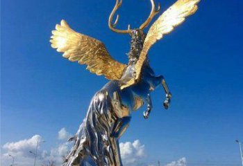 戶(hù)外馬鹿雕塑廠家 中式室內(nèi)小品 大型鏡面馬鹿雕塑