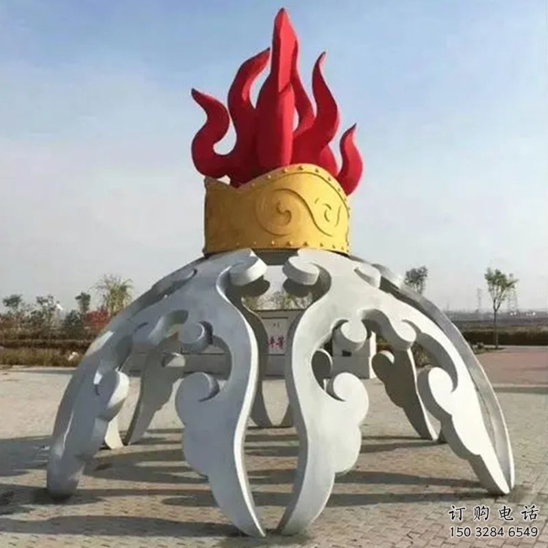 企業(yè)火焰雕塑廠家 廣場現(xiàn)代小品 歐式不銹鋼火焰雕塑