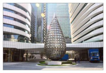 別墅區(qū)水珠雕塑廠家 大型廣場擺件 現(xiàn)代不銹鋼水珠雕塑