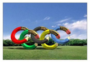 公園五環(huán)雕塑廠家 現代戶外擺件 大型不銹鋼五環(huán)雕塑生產