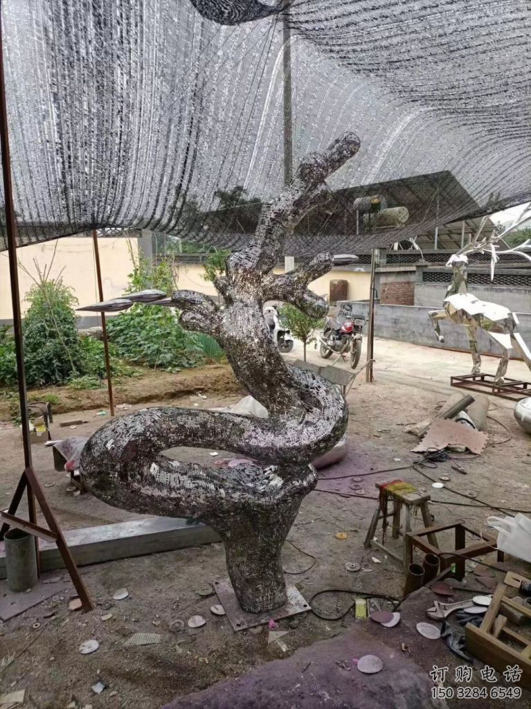 鏤空水浪雕塑廠家 現(xiàn)代公園小品 創(chuàng)意不銹鋼水浪雕塑生產(chǎn)