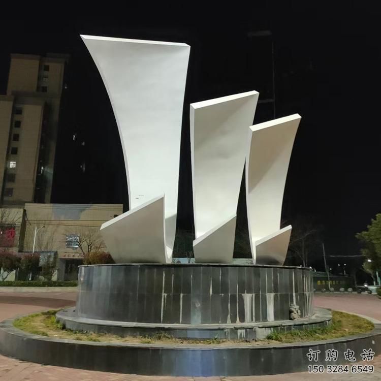園林小船雕塑廠家 烤漆 小品 中式不銹鋼小船雕塑