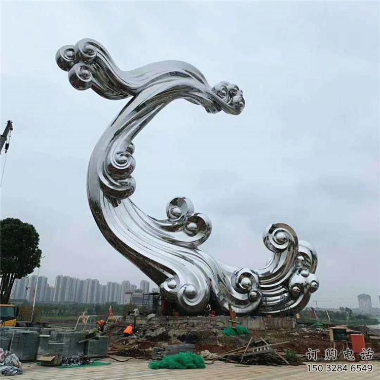 異形云朵雕塑廠家 現(xiàn)代小品 廣場不銹鋼云朵雕塑生產(chǎn)