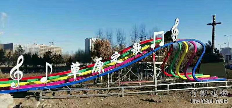 抽象樂(lè)譜雕塑廠家 廣場(chǎng)小品 戶外不銹鋼樂(lè)譜雕塑定做