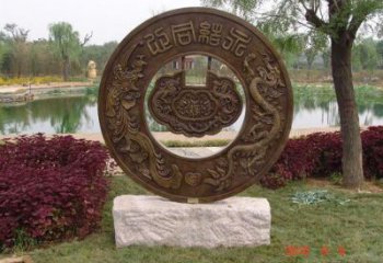 廣場(chǎng)古幣雕塑廠家 現(xiàn)代創(chuàng)意小品 大型古幣雕塑生產(chǎn)