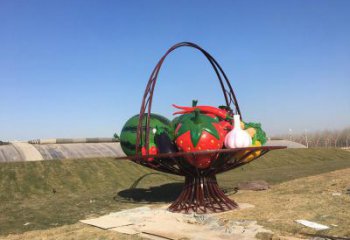 烤漆花籃雕塑廠(chǎng)家 公園小品 戶(hù)外不銹鋼花籃雕塑價(jià)格