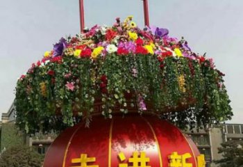 創(chuàng)意花籃雕塑廠(chǎng)家 戶(hù)外小品 公園不銹鋼花籃雕塑定做
