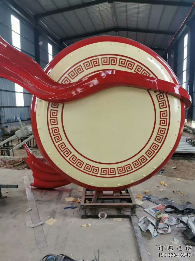 幾何大鼓雕塑廠家 歐式小品 噴漆不銹鋼大鼓雕塑工廠 幾何大鼓雕塑廠家 歐式小品 噴漆不銹鋼大鼓雕塑工廠