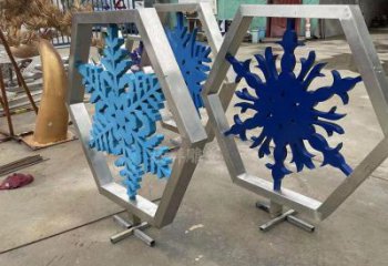 廣場(chǎng)雪花雕塑廠(chǎng)家 鏤空小品 大型不銹鋼雪花雕塑廠(chǎng)