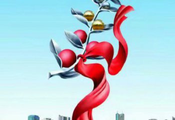 步行街果樹雕塑廠家 游樂場(chǎng)小品 鑄造不銹鋼果樹雕塑廠