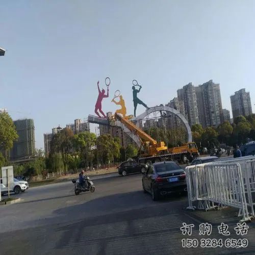歐式乒乓球拍雕塑廠家 抽象擺件 體育場(chǎng)乒乓球拍雕塑廠