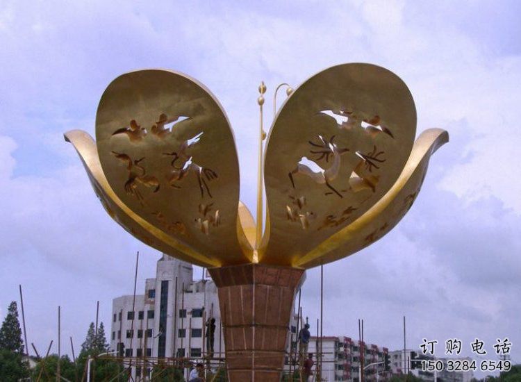 廣場(chǎng)花瓣雕塑廠家 公園小品 戶外不銹鋼花瓣雕塑廠