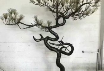 戶外松樹(shù)雕塑廠家 噴漆小品 大型不銹鋼松樹(shù)雕塑價(jià)格