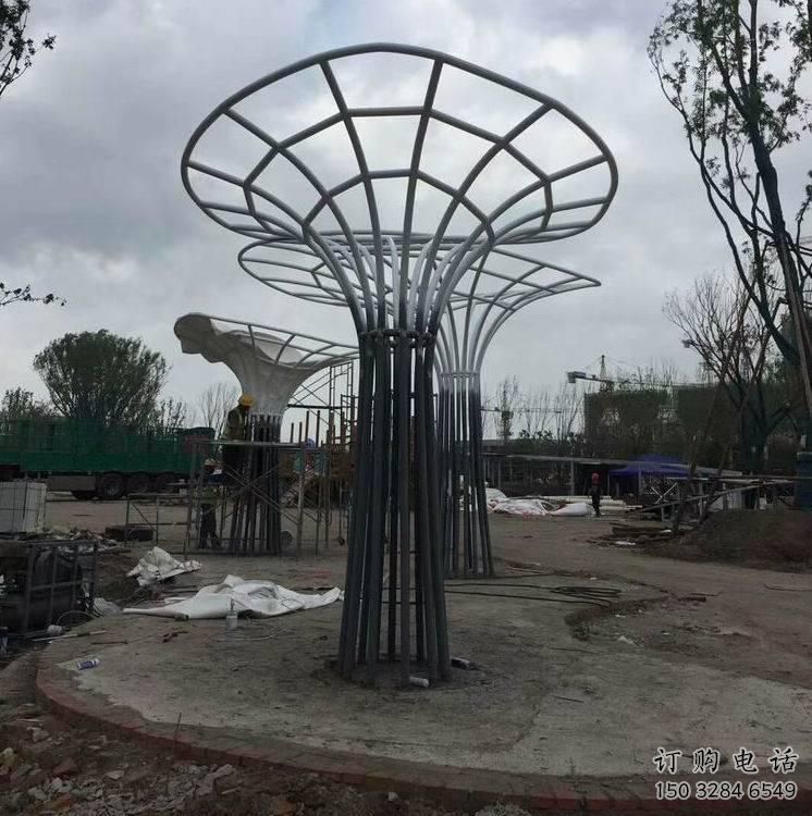 創(chuàng)意樹冠雕塑廠家 鏤空小品 公園不銹鋼樹冠雕塑廠