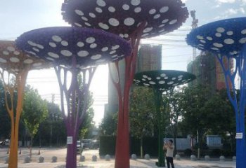 鏤空樹(shù)冠雕塑廠家 園林小品 烤漆拉絲不銹鋼樹(shù)冠雕塑廠