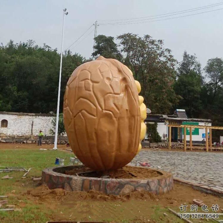 抽象核桃雕塑廠家 公園小品 戶(hù)外核桃雕塑廠