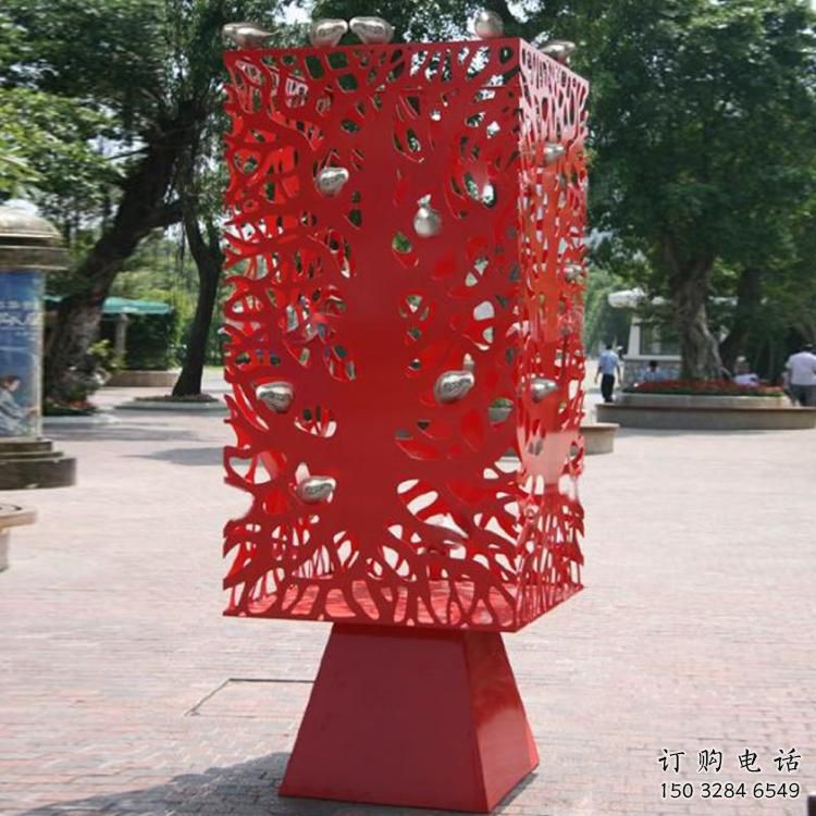 異形窗花雕塑廠家 現(xiàn)代公園小品 廣場不銹鋼窗花雕塑制作