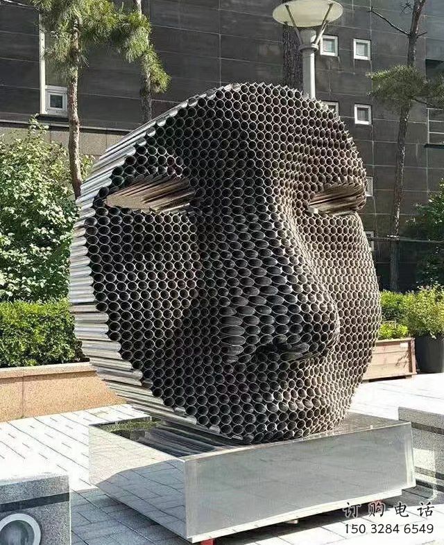 異形頭像雕塑廠(chǎng)家 現(xiàn)代公園小品  戶(hù)外不銹鋼頭像雕塑廠(chǎng)
