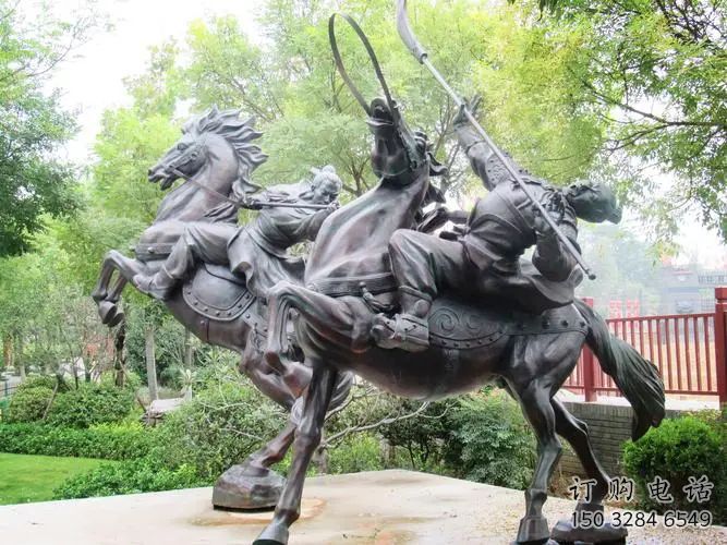 大型岳飛雕塑廠家  鑄造小品  現代岳飛雕塑定做