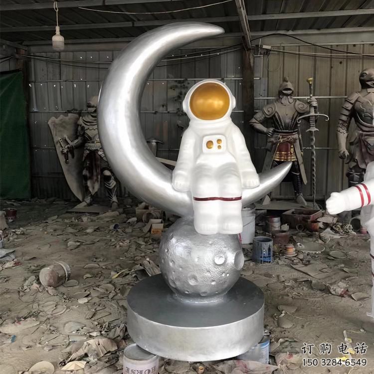 烤漆太空人雕塑廠家 廣場(chǎng)小品  仿真太空人雕塑廠